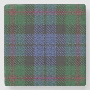 Old Scots Tavern Clan Baird Tartan Stone Coaster