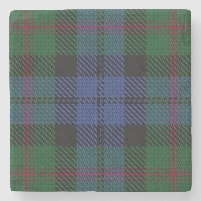 Old Scots Tavern Clan Baird Tartan Stone Coaster (Front)