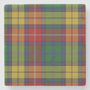 Old Scots Tavern Clan Buchanan Tartan Stone Coaster