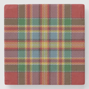 Old Scots Tavern Clan Chattan Tartan Stone Coaster