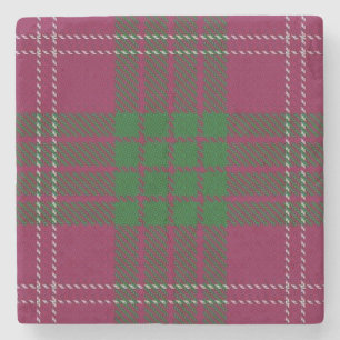 Old Scots Tavern Clan Crawford Tartan Stone Coaster