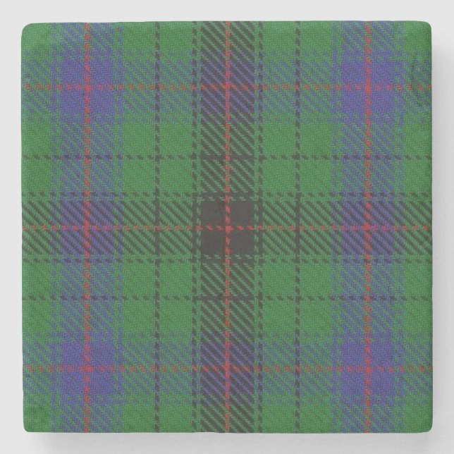 Old Scots Tavern Clan Davidson Tartan Stone Coaster (Front)