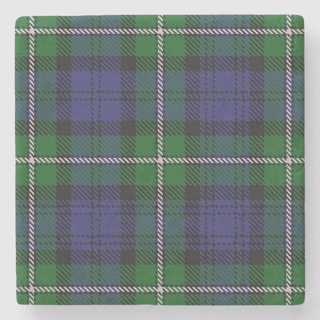 Old Scots Tavern Clan Forbes Tartan Stone Coaster (Front)