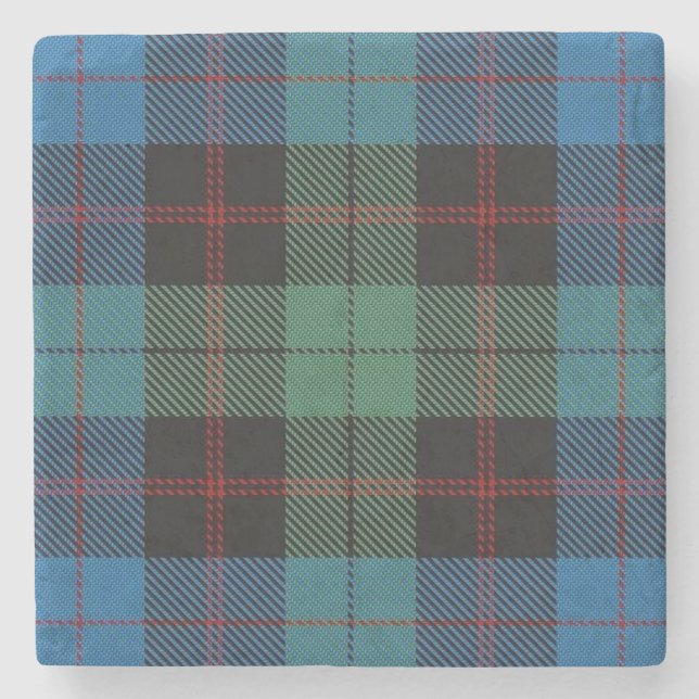 Old Scots Tavern Clan Guthrie Tartan Stone Coaster (Front)