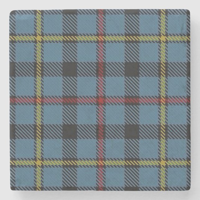 Old Scots Tavern Clan MacCrimmon Tartan Stone Coaster (Front)