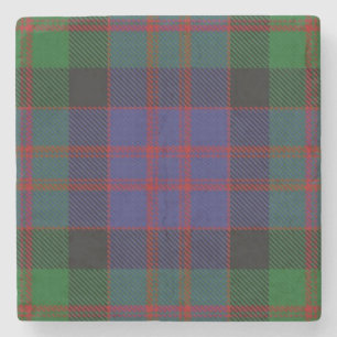 Old Scots Tavern Clan MacDonald Donald Tartan Stone Coaster