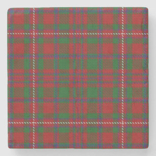 Old Scots Tavern Clan MacKinnon Tartan Stone Coaster