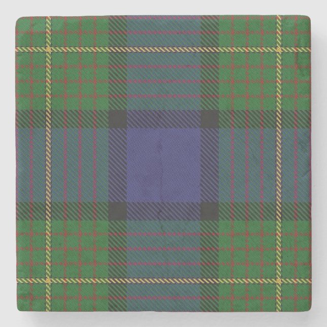 Old Scots Tavern Clan Muir Tartan Stone Coaster (Front)