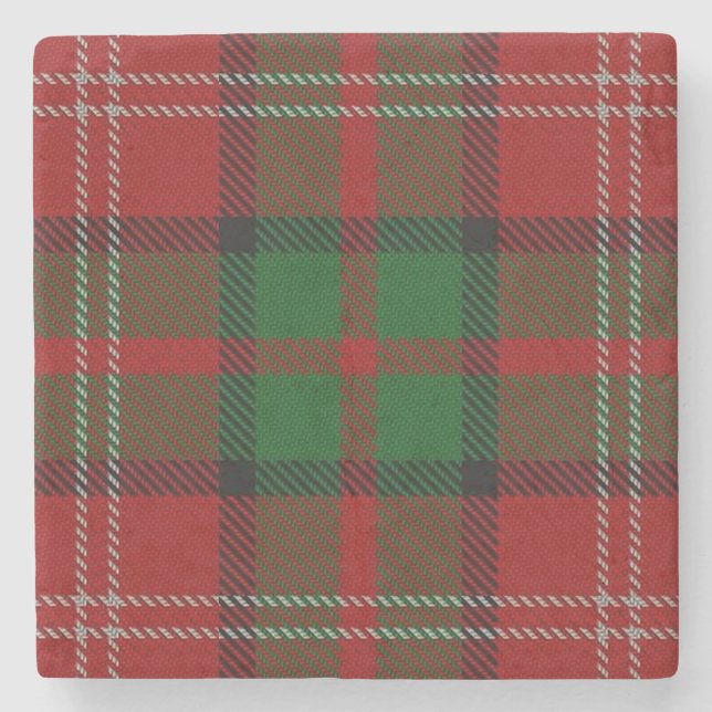 Old Scots Tavern Clan Nisbet Tartan Stone Coaster (Front)