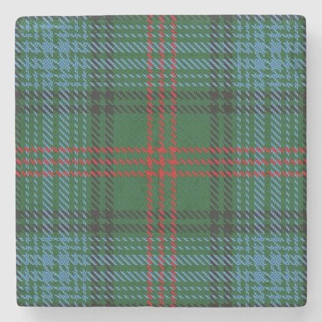 Old Scots Tavern Clan Ross Hunting Tartan Stone Coaster (Front)