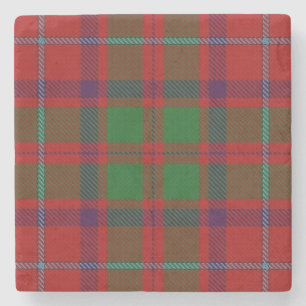 Old Scots Tavern Clan Shaw Tartan Stone Coaster