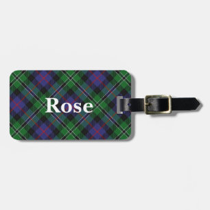 Old Scotsman Clan Rose Tartan Luggage Tag