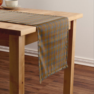 Old Scottish Clan Jardine Tartan Plaid Short Table Runner