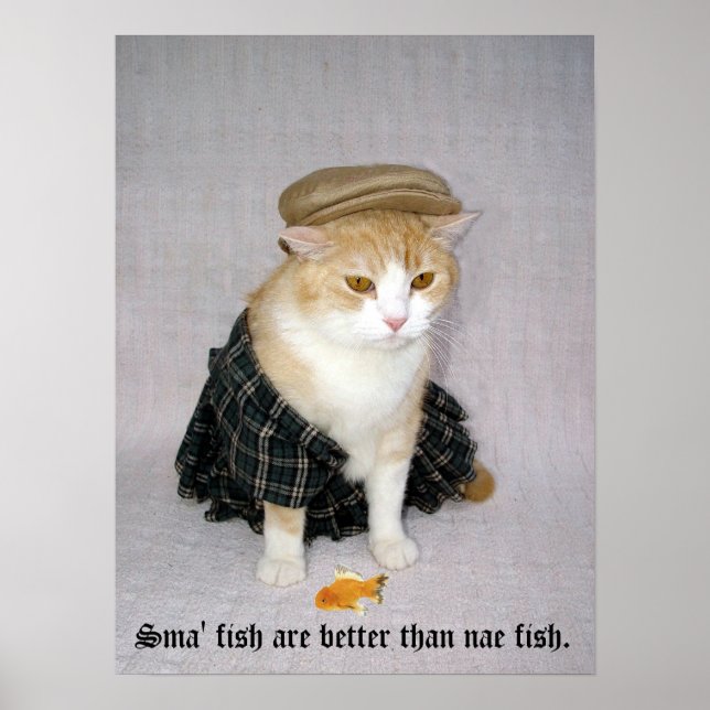 Old Scottish Fold Saying Poster (Front)