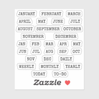 Old Script Monthly Index Tabs Tab Binder Divider