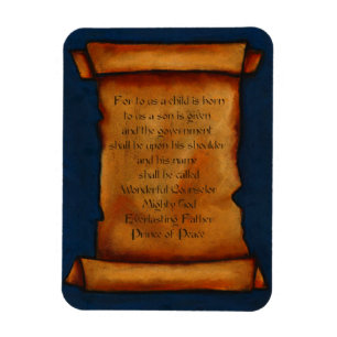 Old Scroll: Scripture, Bible Verse: Isaiah Magnet