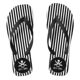 Old Sea Dog Flip Flops