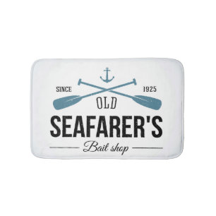 Old Seafarers Bait Shop Bath Mat