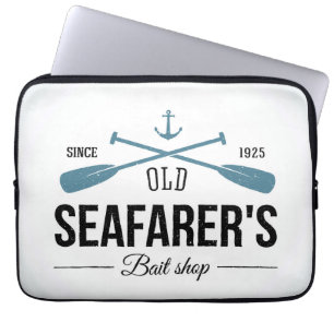 Old Seafarers Bait Shop Laptop Sleeve