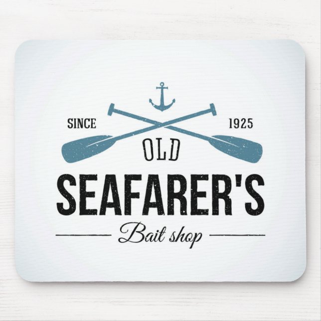 Old Seafarers Bait Shop Mouse Mat (Front)