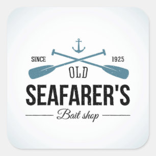 Old Seafarers Bait Shop Square Sticker