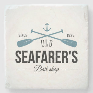 Old Seafarers Bait Shop Stone Coaster