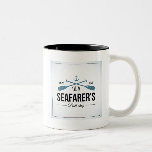 Old Seafarers Bait Shop Two-Tone Coffee Mug (Right)