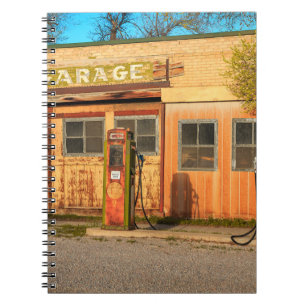 Old service station in rural Utah, USA. vintage, Notebook