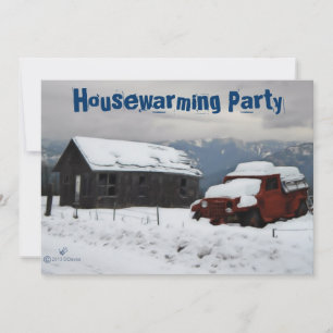 Old Shack and Truck Housewarming Invitation