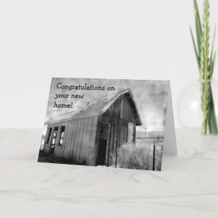 Old shack new home card