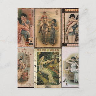 Old Shanghai Poster Women Postcard