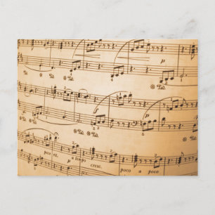 Old Sheet Music Postcard