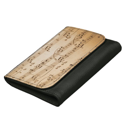 Old Sheet Music Wallet
