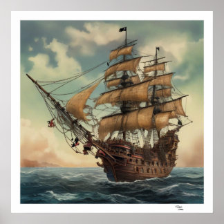 Old Ship Poster