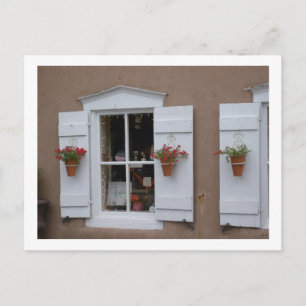 Old Shutter Windows Santa Fe New Mexico Postcard