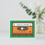 Old Skool Brown Cassette Mix Tape Greetings Postcard<br><div class="desc">Old Skool Brown Cassette Tape "Mix Tape" Greetings Postcard. Add a matching USB Flash Drive or Cushion. Create a sense of nostalgia for those 80's & 90's music lovers. Add your own messages and playlists for a truly unique and personal gift. All aspects of these designs can be edited (font,...</div>