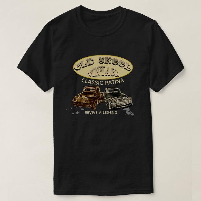 Old Skool Classic Patina Trucks - T-Shirt (Design Front)