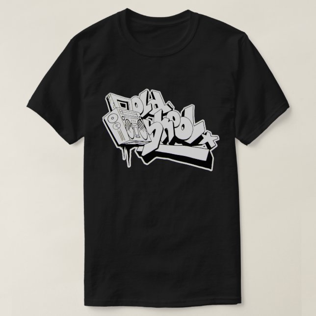 OLD SKOOL HIP HOP GRAFFITI T SHIRT (Design Front)