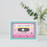 Old Skool Pink Cassette Mix Tape Playlist Postcard<br><div class="desc">Old Skool Pink Cassette Tape "Mix Tape" Playlist Postcard. Pair this card with a matching USB Flash Drive for a truly unique and personal gift. Designed by Jacqueline. Personalised by You.</div>