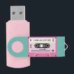 Old Skool Pink Cassette Mix Tape  USB Flash Drive<br><div class="desc">Old Skool Pink Cassette Tape "Mix Tape" USB Flash Drive. Write a different message on side A and side B. Create a sense of nostalgia for those 80's & 90's music lovers. Share photos and videos as well as your favourite tunes. Add your own messages and playlists for a truly...</div>