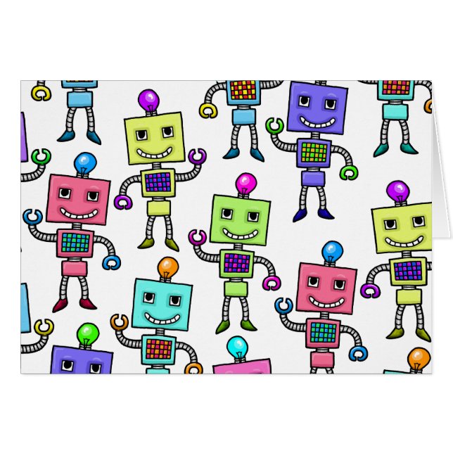 Old Skool retro Robots (Front Horizontal)