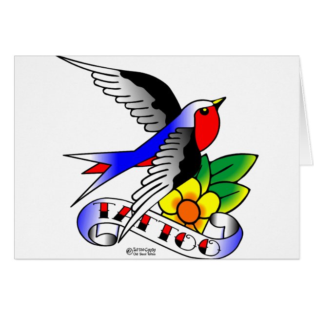 Old Skool Tattoo Swallow (Front Horizontal)