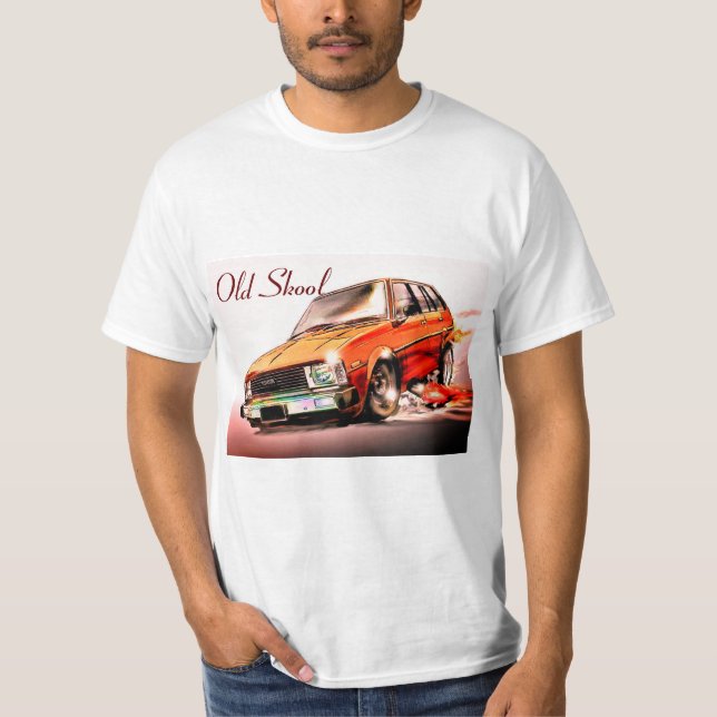 Old Skool Toyota Corolla Cartoon T-Shirt (Front)