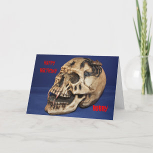 Old Skull Birthday Card