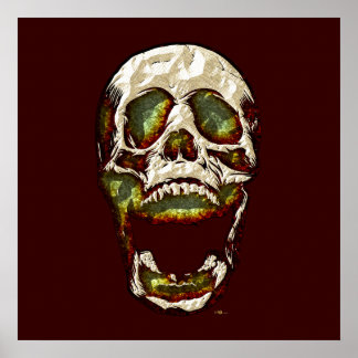 Old Skull Poster