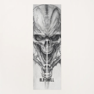 Old Skull Sketch Yoga Mat