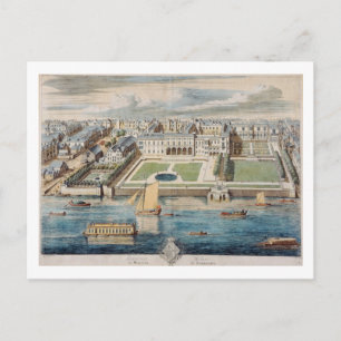 Old Somerset House on the Strand, engraved by Jean Postcard
