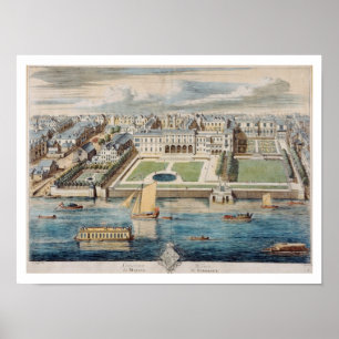 Old Somerset House on the Strand, engraved by Jean Poster