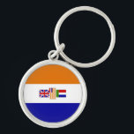 Old South African Flag Key Ring<br><div class="desc">South African Flag  - Oranje-blanje-blou</div>
