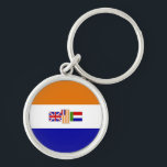 Old South African Flag Key Ring<br><div class="desc">South African Flag  - Oranje-blanje-blou</div>